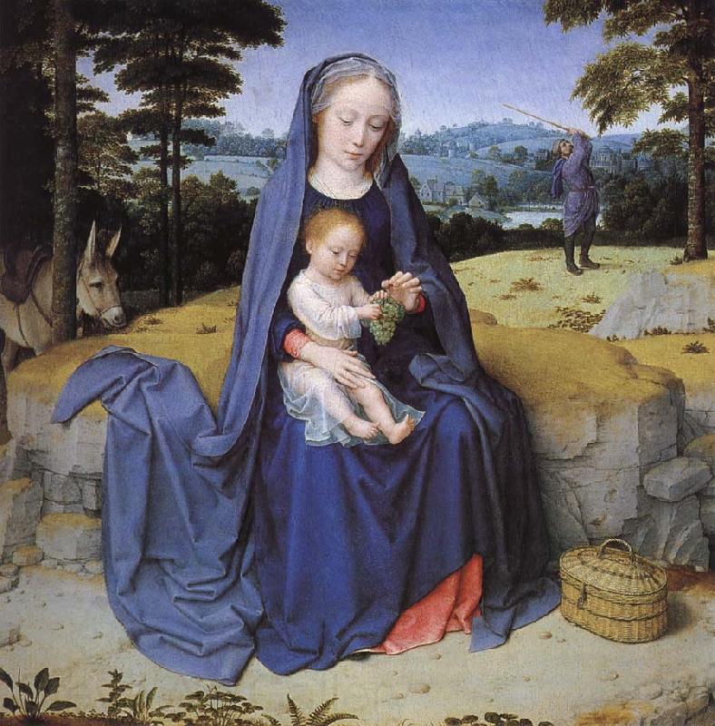 Gerard David Vila during the flight to Egypt Germany oil painting art